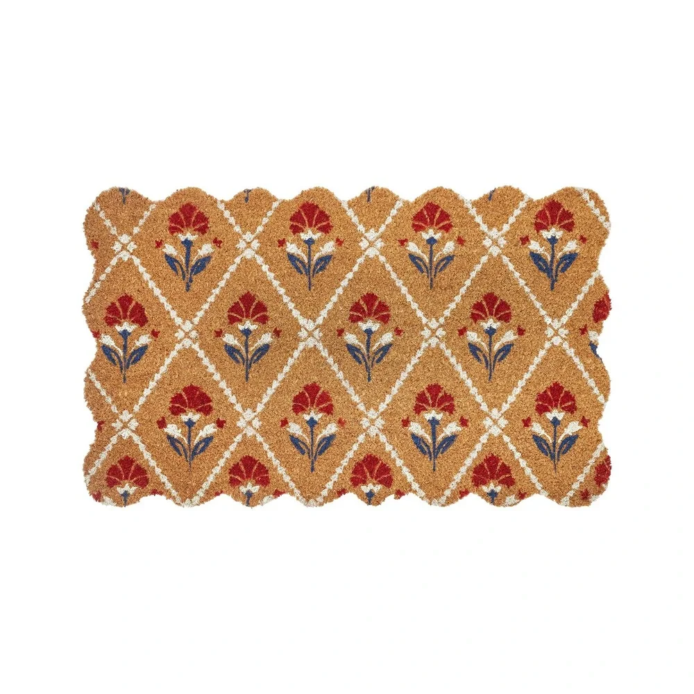 My Texas House Floral‎ Coir Outdoor Doormat Red/White/Blue, 30x18